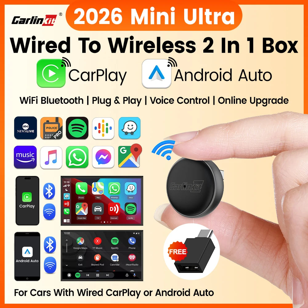 FANG Mini Ultra — Wireless CarPlay & Android Auto Adapter